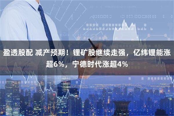 盈透股配 减产预期！锂矿股继续走强，亿纬锂能涨超6%，宁德时代涨超4%
